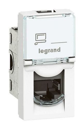 Розетка 1xRJ45 Cat.6 Legrand MOSAIC, белый