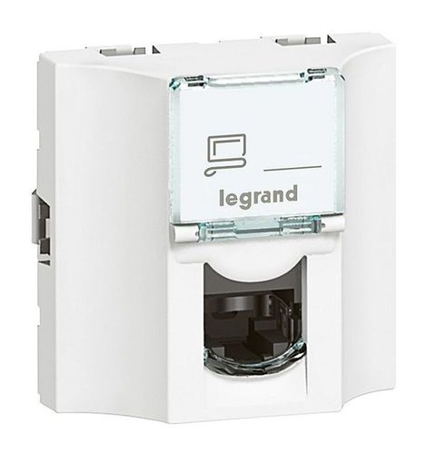 Розетка 1xRJ45 Cat.5 Legrand MOSAIC, белый