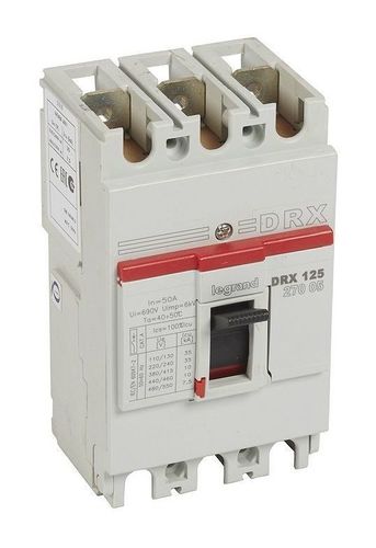 Силовой автомат Legrand DRX 125, термомагнитный, 10кА, 3P, 50А