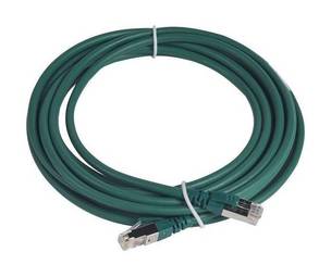 Шнур коммутационный RJ 45 - категория 6a - S//FTP - LSZH - экранированный - 5 м - зеленый